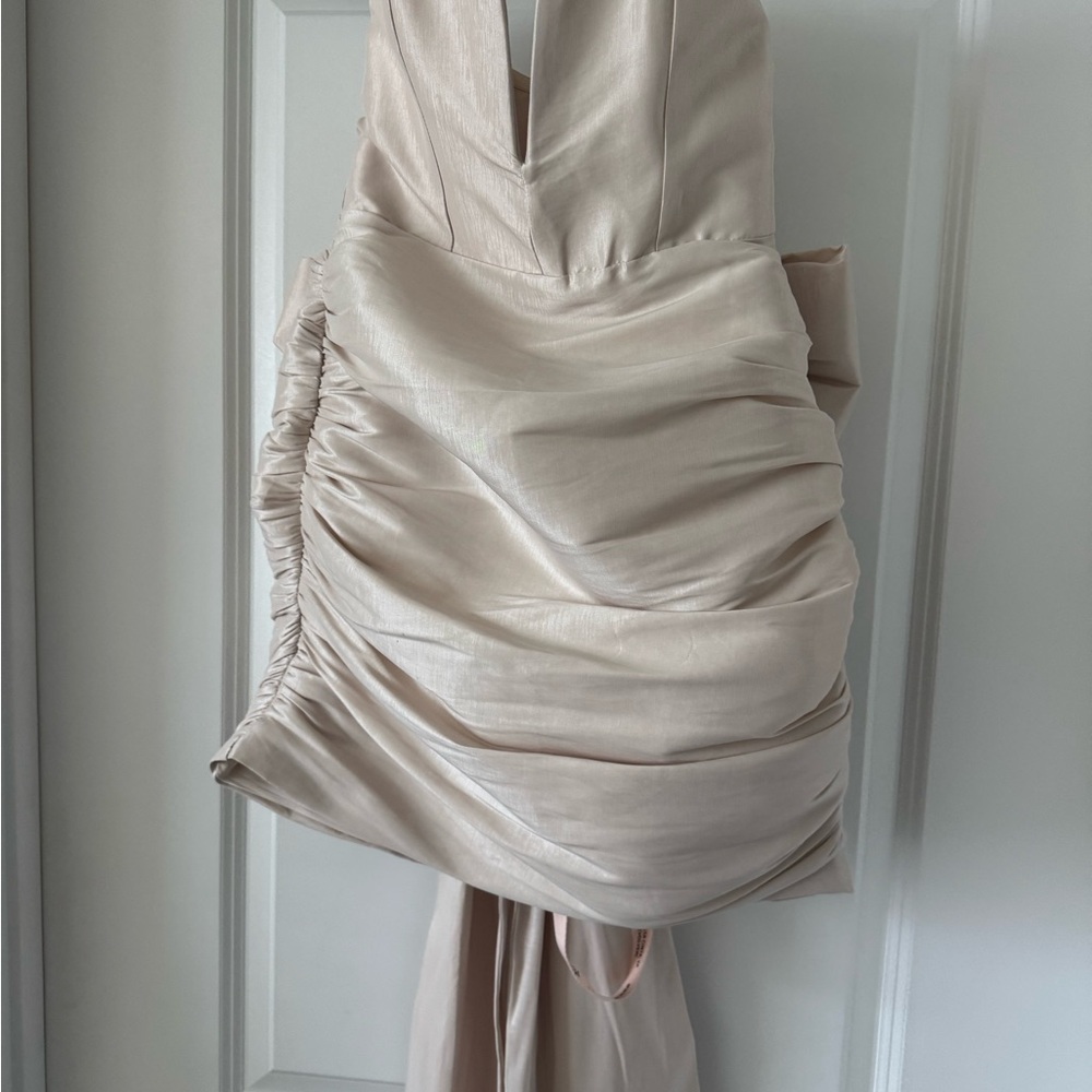 Oh Polly Strapless Cream Dress